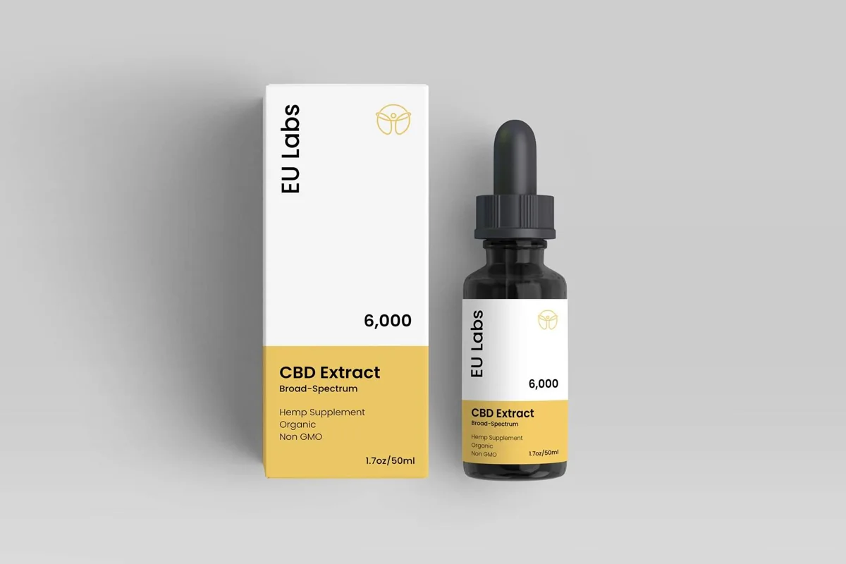 6000mg broad-spectrum CBD oil bottle, THC removed — CBD Oil Sunshine Coast